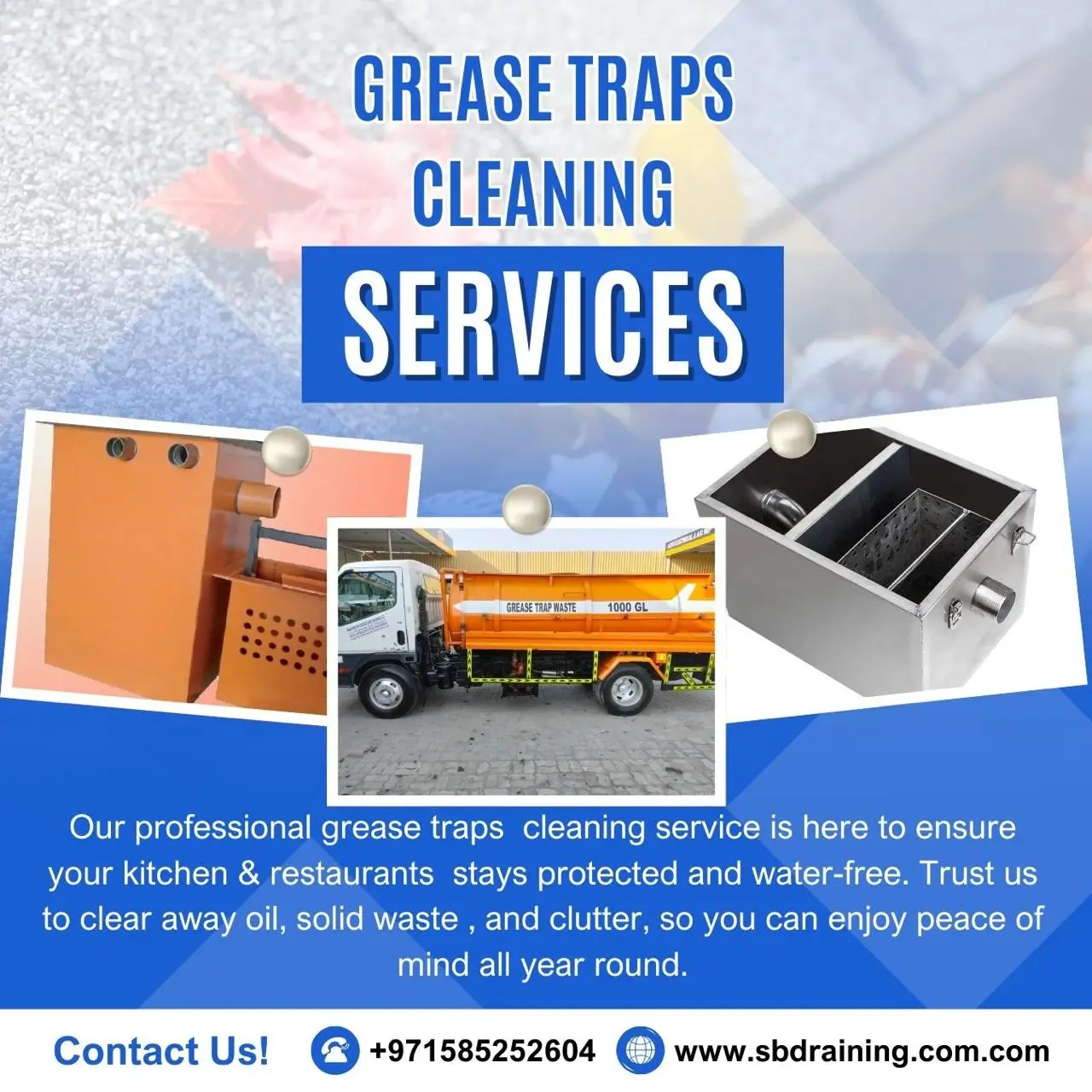 Grease trap cleaning services