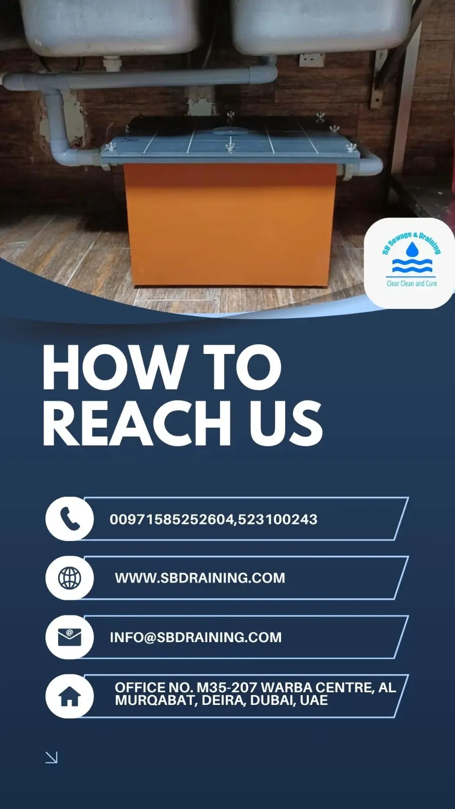 How to book grease trap cleaning services - contact us sbdraining.com